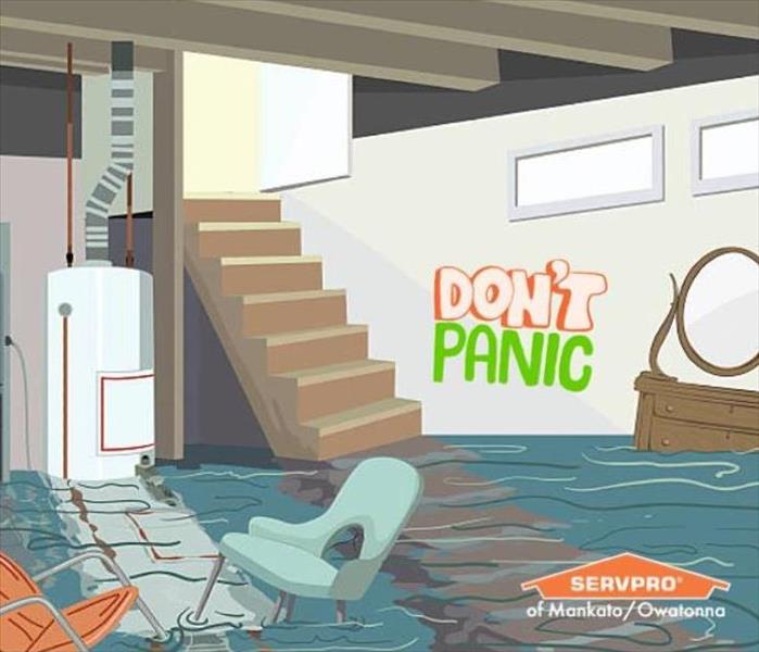 cartoon flooded basement